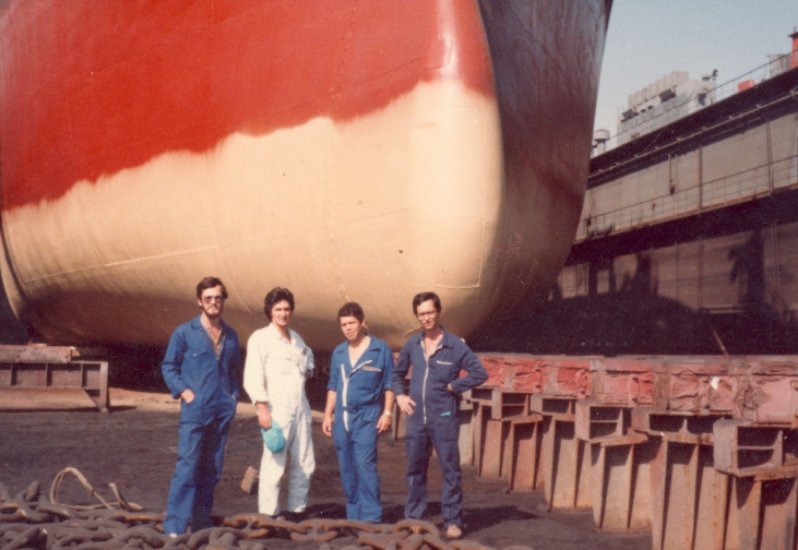 1975 Israeli shipyard painting